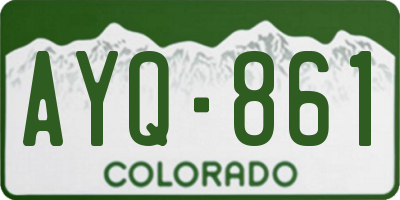 CO license plate AYQ861