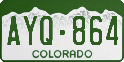 CO license plate AYQ864