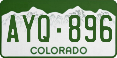 CO license plate AYQ896