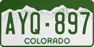 CO license plate AYQ897