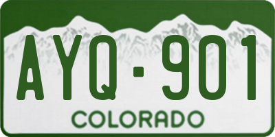 CO license plate AYQ901