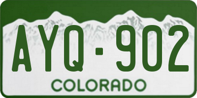 CO license plate AYQ902