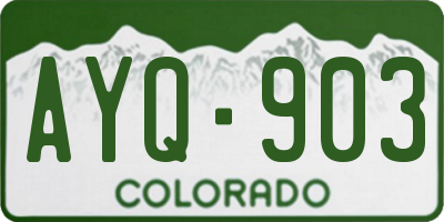 CO license plate AYQ903