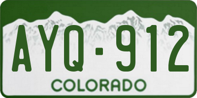 CO license plate AYQ912