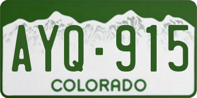 CO license plate AYQ915