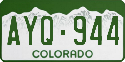 CO license plate AYQ944