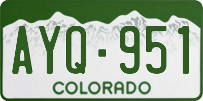 CO license plate AYQ951