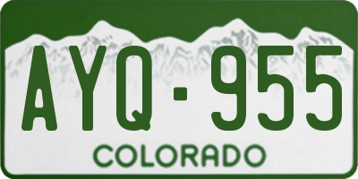 CO license plate AYQ955