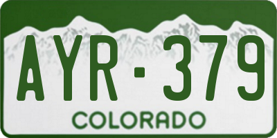 CO license plate AYR379