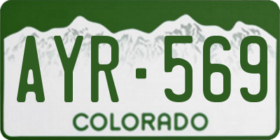 CO license plate AYR569