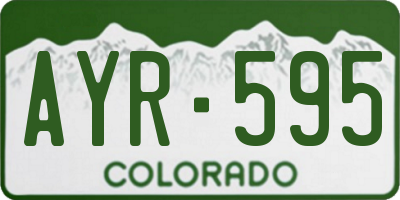 CO license plate AYR595