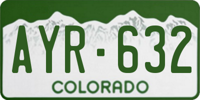 CO license plate AYR632