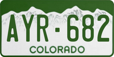 CO license plate AYR682