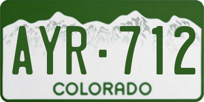 CO license plate AYR712