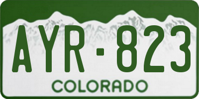 CO license plate AYR823