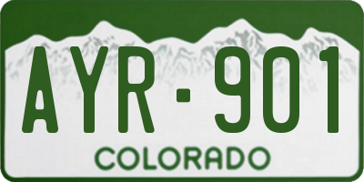 CO license plate AYR901