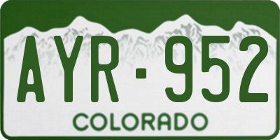 CO license plate AYR952