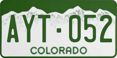 CO license plate AYT052