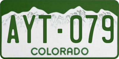 CO license plate AYT079