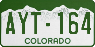 CO license plate AYT164