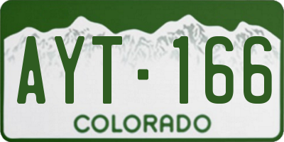 CO license plate AYT166
