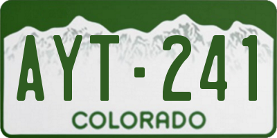 CO license plate AYT241