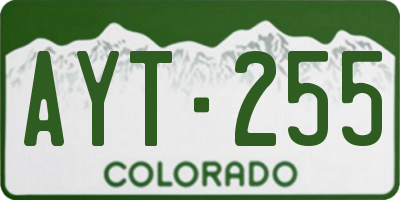 CO license plate AYT255
