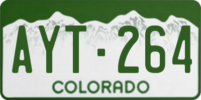 CO license plate AYT264