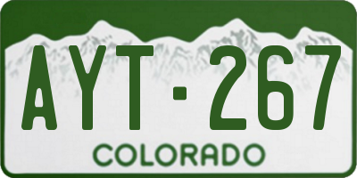 CO license plate AYT267