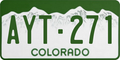 CO license plate AYT271