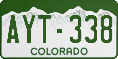 CO license plate AYT338