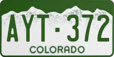 CO license plate AYT372