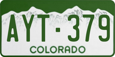 CO license plate AYT379