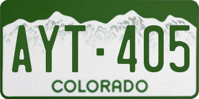 CO license plate AYT405