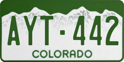 CO license plate AYT442
