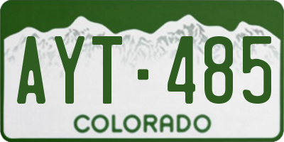 CO license plate AYT485