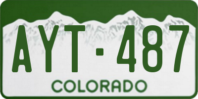 CO license plate AYT487