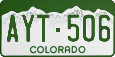 CO license plate AYT506