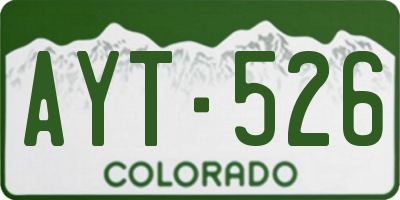 CO license plate AYT526