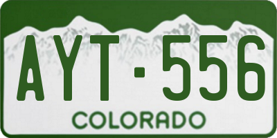 CO license plate AYT556