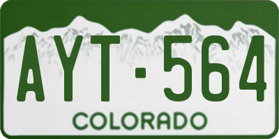 CO license plate AYT564