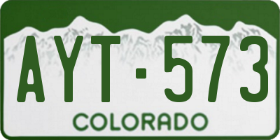 CO license plate AYT573