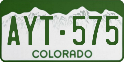 CO license plate AYT575