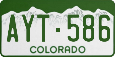 CO license plate AYT586