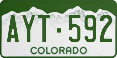 CO license plate AYT592