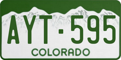 CO license plate AYT595