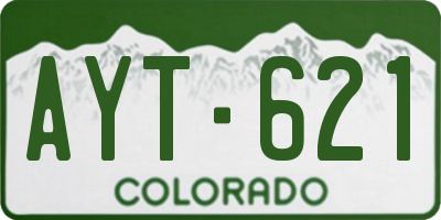 CO license plate AYT621