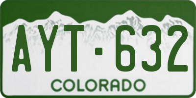 CO license plate AYT632