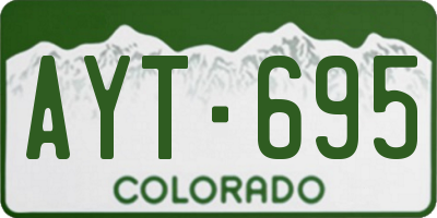 CO license plate AYT695