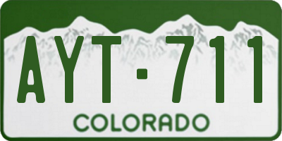 CO license plate AYT711